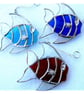 Tropical Fish Suncatcher Stained Glass Handmade Red 033 - Image 6
