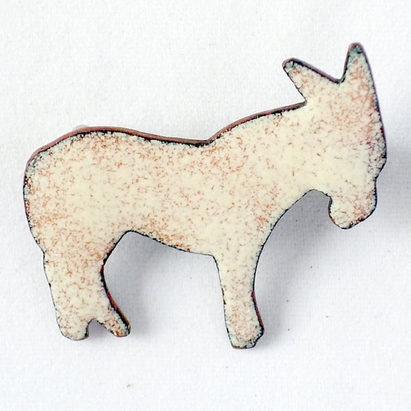 brooch - white donkey No3