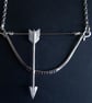 Silver Bow & Arrow Necklace - Image 4