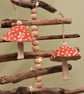 Ceramic toadstool bell