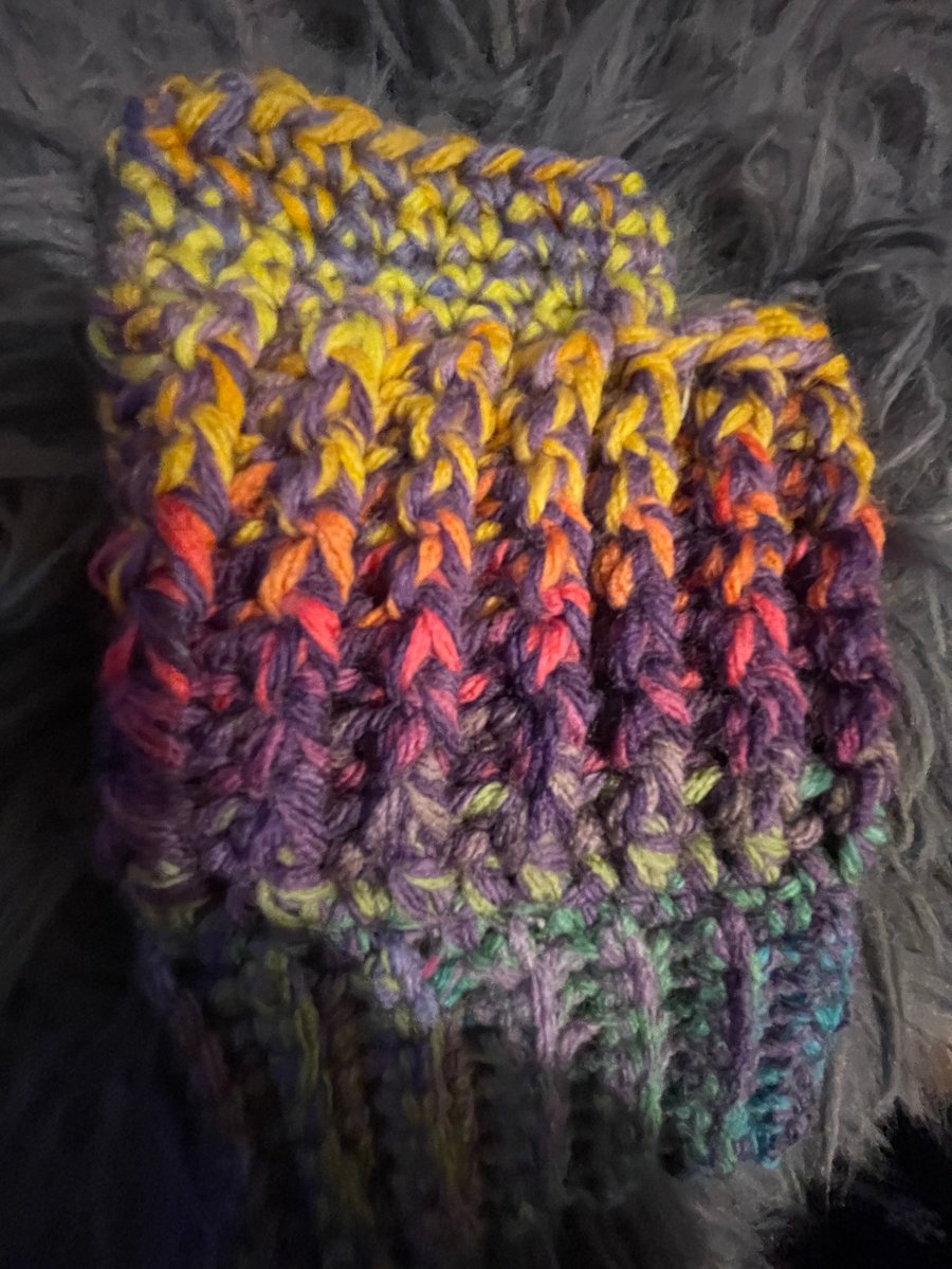 Vibrant Fingerless Mittens