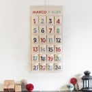 Liberty London Fabric Personalised Christmas Advent Calendar (small)