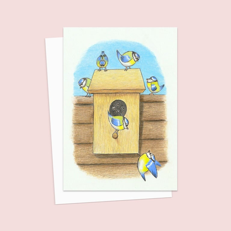 Garden Birds Greeting Card: Bird Lover Birthday Card (204)