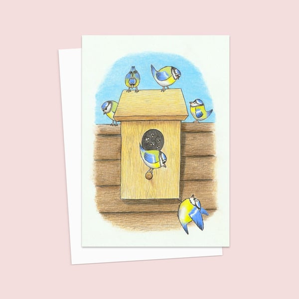 Garden Birds Greeting Card: Bird Lover Birthday Card (204)