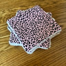 Pink And Black Leopard Print Reusable Makeup Remover Wipes 