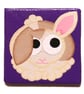 Rabbit Fridge Magnet - original magnetic art of cute white and brown bunny - Image 1