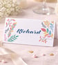 Pastel Leaf Wedding Menu Card. Botanical Wedding Menu  - Image 2