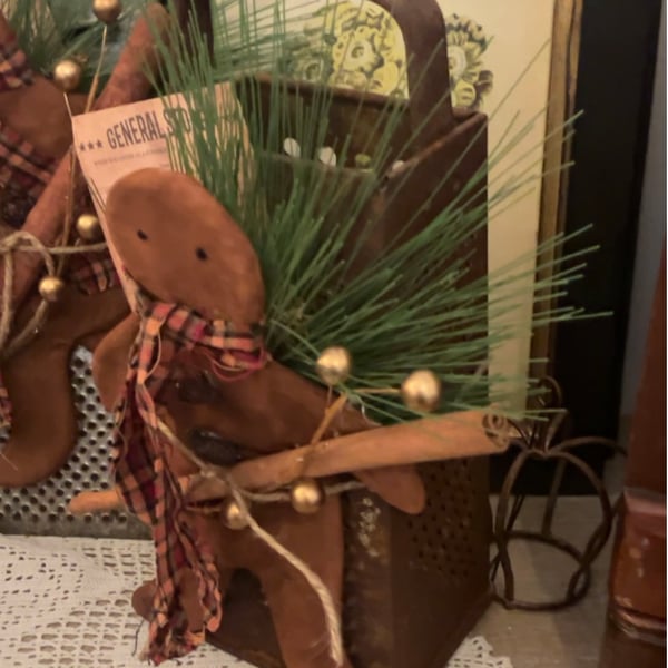 Gingerbread Man on a Vintage Grater