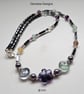 Designer Flourite, Heamotite & Shell Pearl Necklace  - Image 6