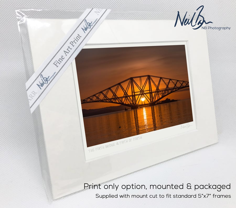 The Forth Bridge & Firth of Forth, Scotland - A6 (7" x 5") Unframed Print