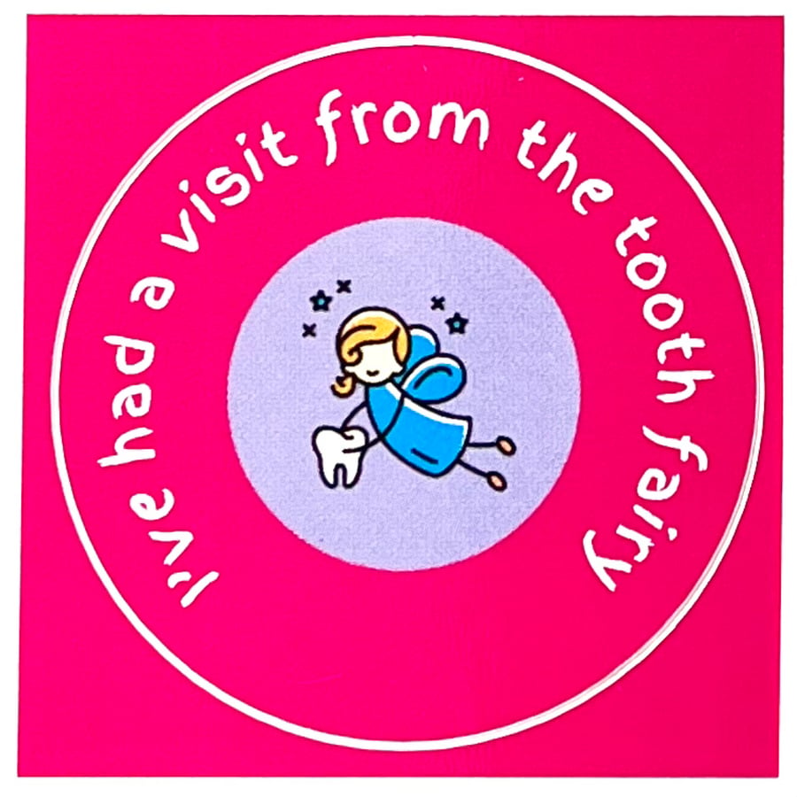 Free UK Postage Pink Lost my Tooth I’ve had a tooth fairy visit stickers.