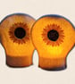 Sunflower Tealight Covers - Embroidered Felt Candle Decor - Image 2