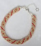 Russian Spiral Bracelet in Red, Gold and Silver - Image 5