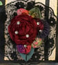 Handmade Textile Art Brooch Corsage - Image 3