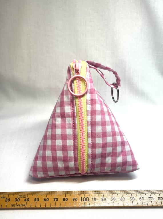 Handmade Triangle Zipper Pouch 