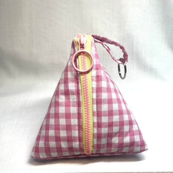 Handmade Triangle Zipper Pouch 