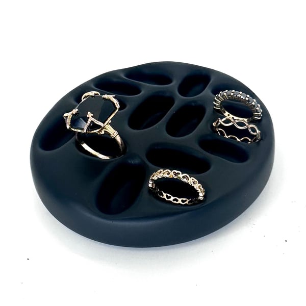 Ring Holder Dish Bowl for up to 15 rings - Great Gift for Jewellery Lover