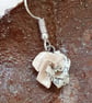 Alice in Wonderland Origami Rose Earrings: dainty drops,  Book Lover Gift