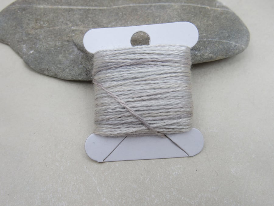 15m Natural Dye Pastel Alkanet Grey Pure Silk Embroidery Thread