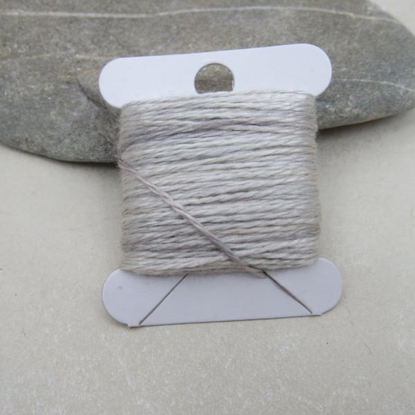 15m Natural Dye Pastel Alkanet Grey Pure Silk Embroidery Thread