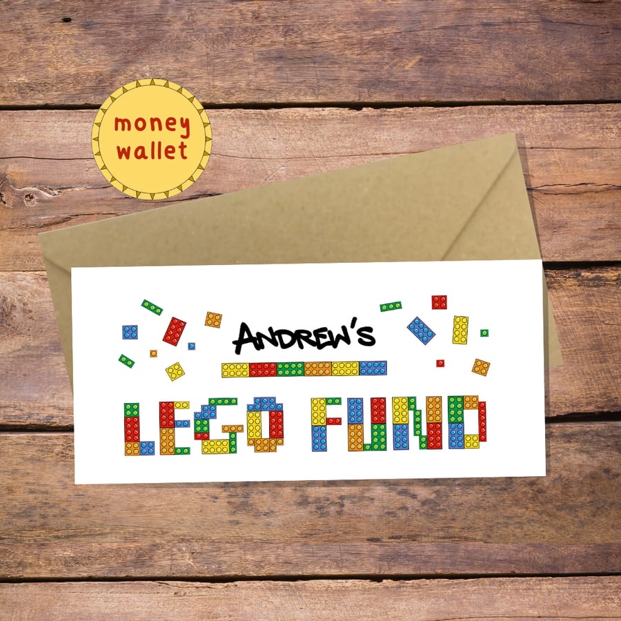 LEGO Bricks Money Wallet Card - cash gift envelope