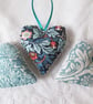 SET OF 3 WILLIAM MORRIS LAVENDER BAGS - HEART SHAPED - Image 6