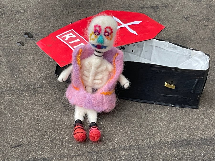 Sugar Skull Doll, Day of the Dead Doll, Dia de Los Muertos, Skeleton Doll, 