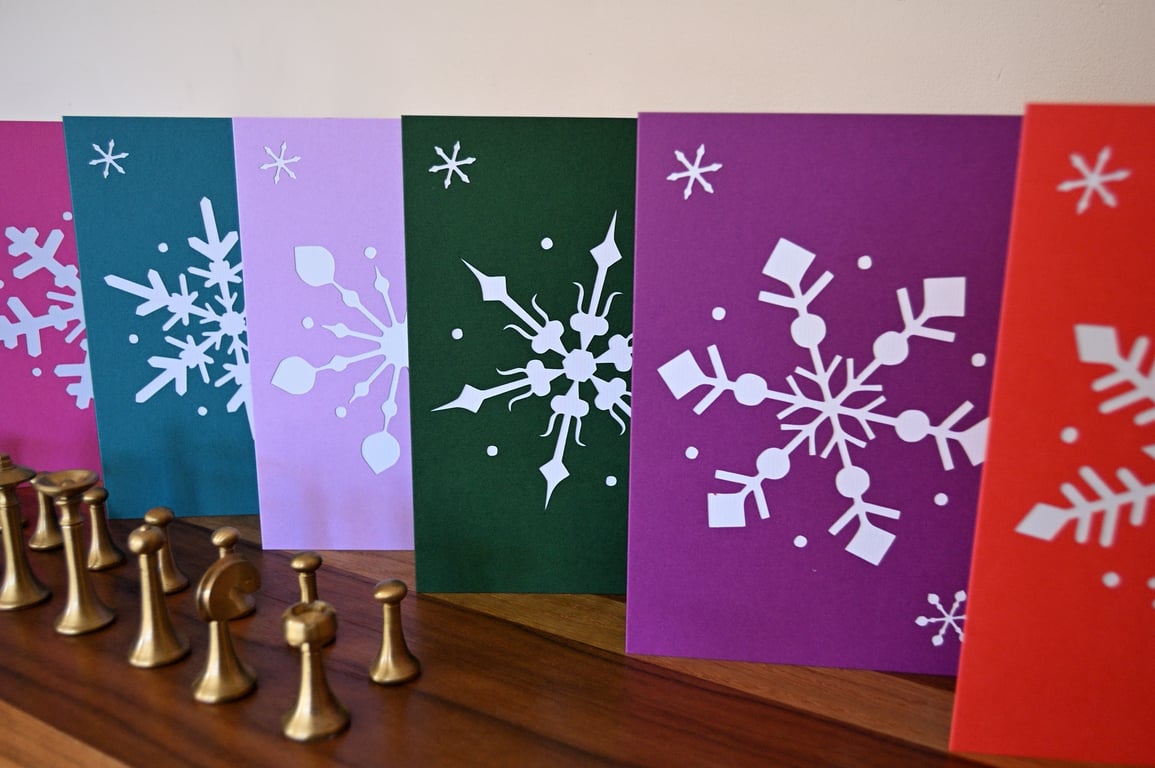 Snowflake Christmas Cards (set of 7)