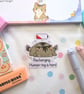 Low Battery Cat Sticker, Recharging Introvert Decal, Funny Laptop Vinyl