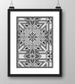 267B - Christopher Dresser Stained Glass Window Cross Stitch Pattern MONO - Image 3