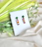 Abstract Fresh Autumn Open Rectangle Earrings - Image 2