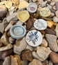One Ceramic drinking stone for insects bath decorative stones handmade. - Image 5