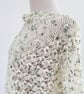 Snowdrops, an Asymetrical Crochet Shawl in Merino Wool