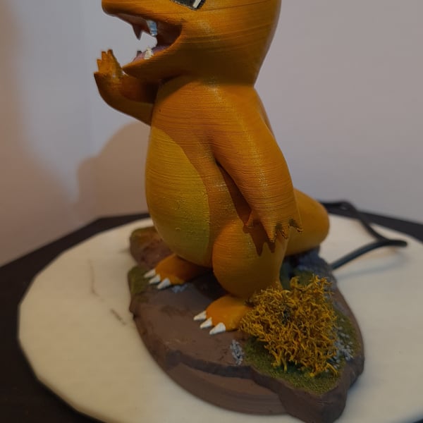 standing charmander with flickering tail