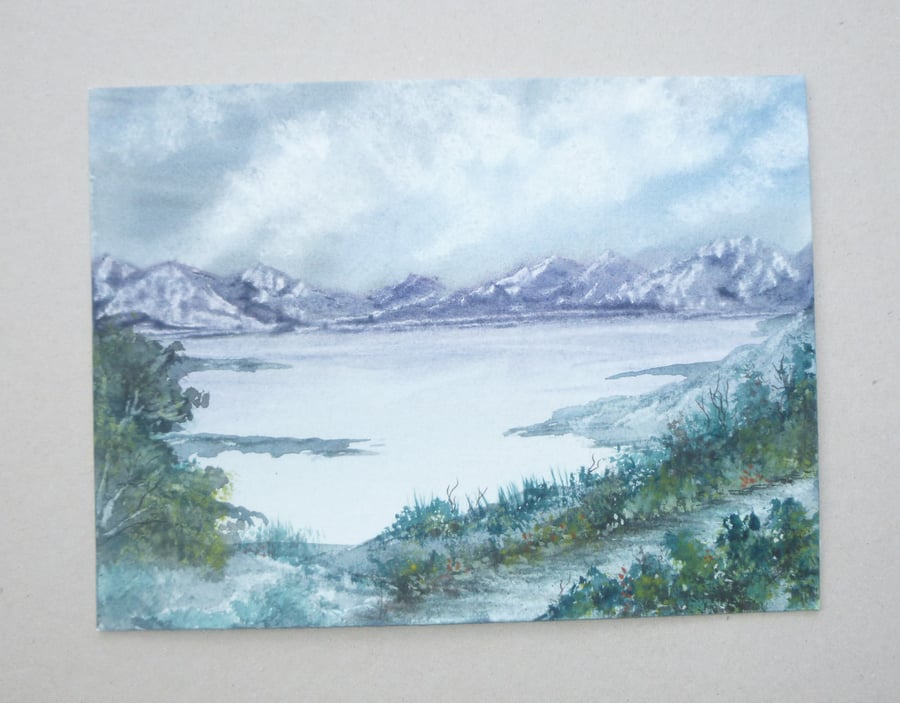 original art watercolour landscape painting ( ref FA 53 C5 )