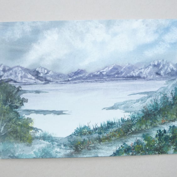 original art watercolour landscape painting ( ref FA 53 C5 )