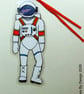 Handpainted Spaceman Laminated Bookmark