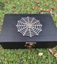 Handmade Gothic Spider Web Jewellery Box – Spider & Web Design with Mirror