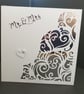 Heart panel die cut wedding card - Image 1