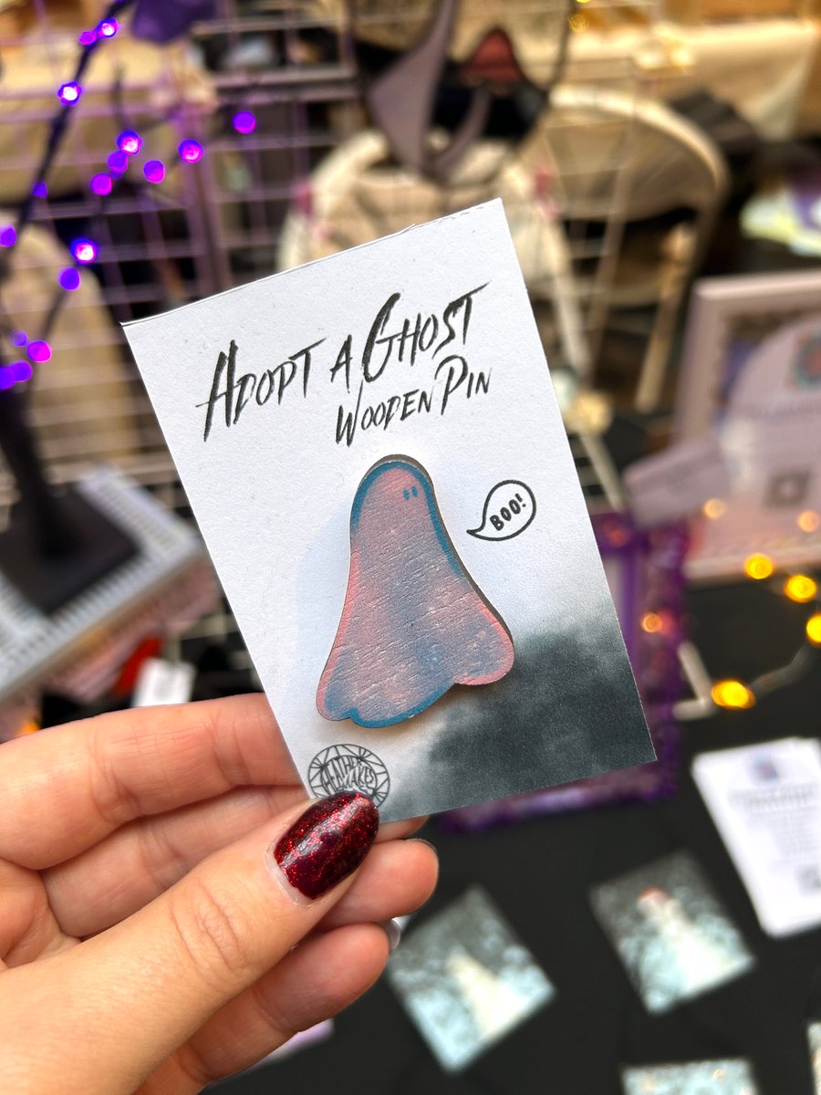 Galaxy Ghost Wooden Pin