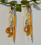 Pencil & Shaving Earrings - Cute Artist Crafts Stationery Dangle Bead Jewellery - Image 5