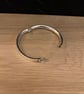 "Momenta" - Handmade Sterling Silver Hinged Bangle - Made to any size - 6x4mm  - Image 4