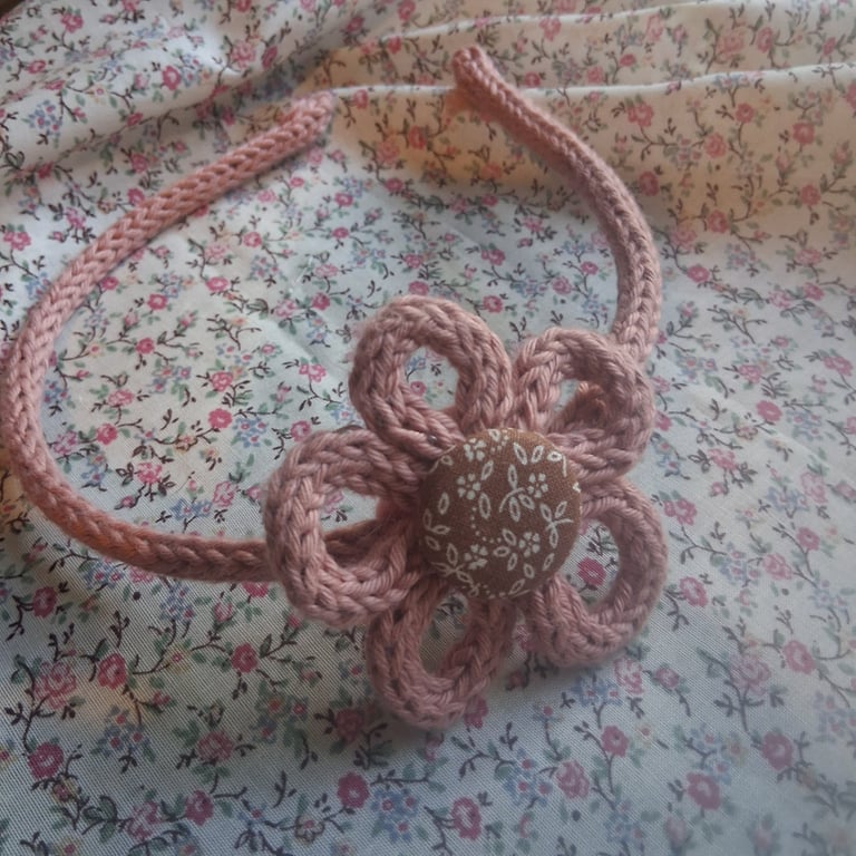 cute wool flower hairband alice band no h6