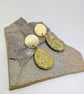 Earthy Elegance: Textured Gold and Unakite Teardrop Earrings  - Image 8