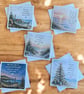 Coastal Christmas Greeting Card. Set of Five Square Seaside Christmas Cards