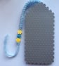 Handmade Bookmark Handbag Design Blue Yellow Grey Beads Luxury Multi Media - Image 2