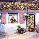 French Doorway watercolour painting tutorial 