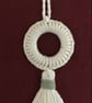 Boho macrame Christmas decoration set- sage green trim - Image 5