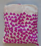 Vintage headscarf -  Shopping or Tote Bag - Coloured Hearts - Image 3