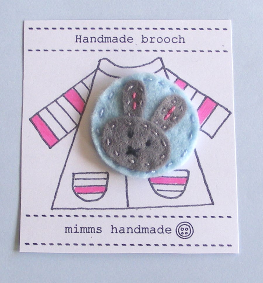 brooch handmade bunny